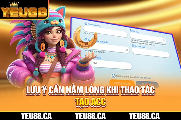 Lưu ý cần nằm lòng khi thao tác tạo acc Lưu ý cần nằm lòng khi thao tác tạo acc